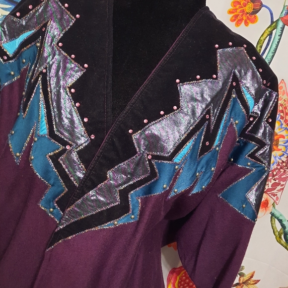 ~{Caché}~ Vintage 80's wool drop sleeve cardigan. - Picture 2 of 7